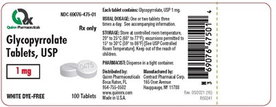 Glycopyrrolate 1 MG.jpg Glycopyrrolate tablet - 1 mg Label - Glycopyrrolate 1 MG